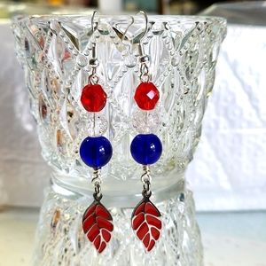 Red Leaf Pierced Earrings!